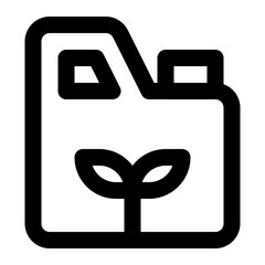 Biofuel icon with outline style.