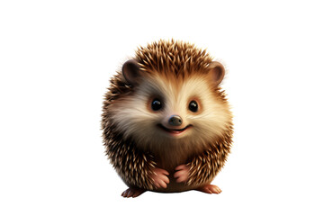 Playful 3D Baby Hedgehog Illustration