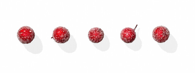 Froyen berries isolated on a white background