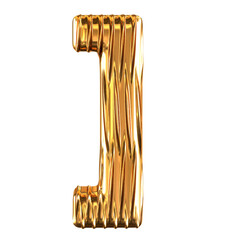Gold symbol with vertical ribs