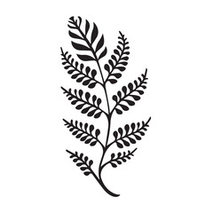 Ferns in cartoon, doodle style. 2d vector illustration in logo, icon style. AI Generative