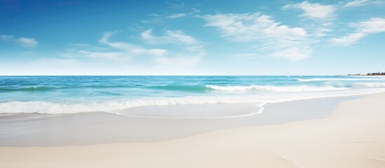 Sandy seaside with white sand