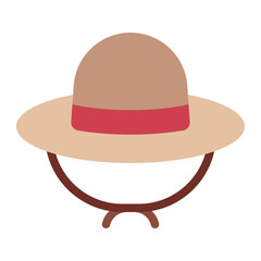 Hat colorful flat icon