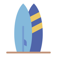 Surfboard colorful flat icon