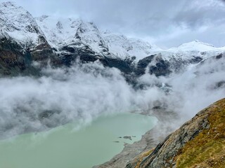 Blick auf Gletscher "Pasterze" von der Kaiser-Franz-Josefs-Höhe,  Großglockner-Hochalpenstraße