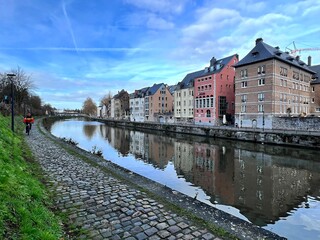 houses and the river Sambre in the center of Namur © Adam