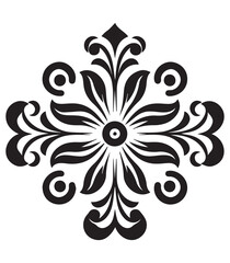 ornament In flower style,eps file,cut file,flower silhouette,