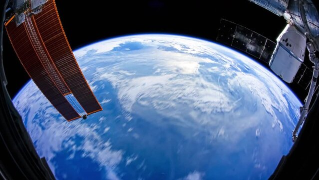 Planet Earth, clouds and atmosphere from above. View from International Space Station. Public Domain images from Nasa	