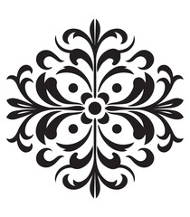 Round flower pattern, Circular ornament design element,eps,cricut,cut file