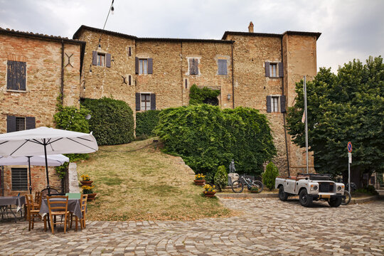 Monteleone, Roncofreddo, Forli Cesena, Emilia Romagna, Italy: the ancient castle, known for having hosted the poet George Byron