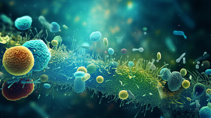 Obraz na płótnie Canvas virus cells