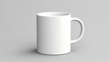 Obraz premium empty white mug on white wooden table