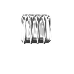 Silver symbol with vertical ribs