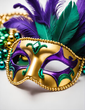Festive Fence: Mardi Gras Beads and Masks on a Blank Canvas