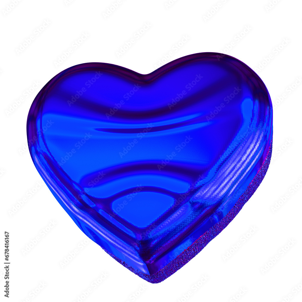 Sticker ribbed purple heart