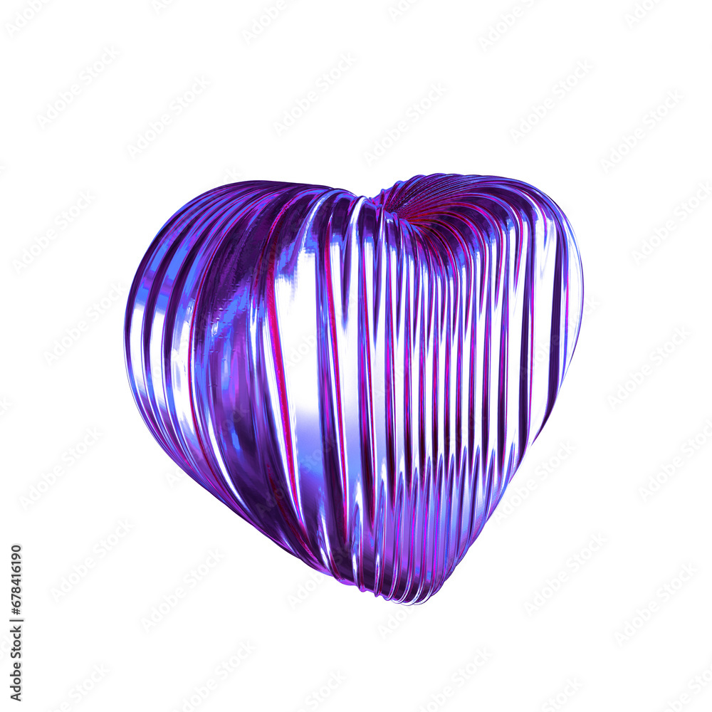 Sticker ribbed purple heart