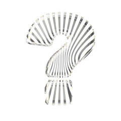 White symbol with ultra thin silver straps