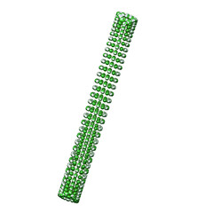 Symbol of small silver and green spheres