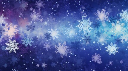 Fototapeta na wymiar Christmas background with snowflakes and bokeh lights