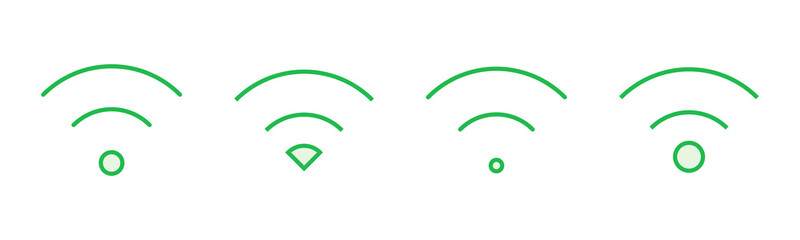 Wifi icon set. signal vector icon. Wireless  icon vector