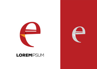 artsy letter e logo set