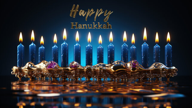 Happy Hanukkah, festival of lights, celebration of national spiritual liberation of our people, Jewish holiday, Feast of Lights, Feast of Maccabees, victory over Greeks, consecration altar and Temple.