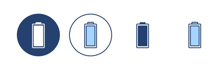 Battery icon vector. battery Charging sign. battery charge level