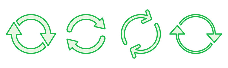 Refresh icon set. Reload icon vector. Update icon.