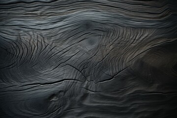 Rough textured surface of burnt wood close up. Background with copy space - obrazy, fototapety, plakaty