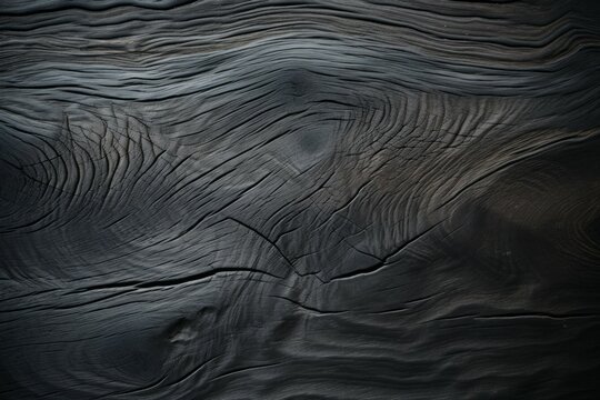 Rough textured surface of burnt wood close up. Background with copy space