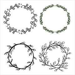 set of element/ set of frame/ set of wreaths