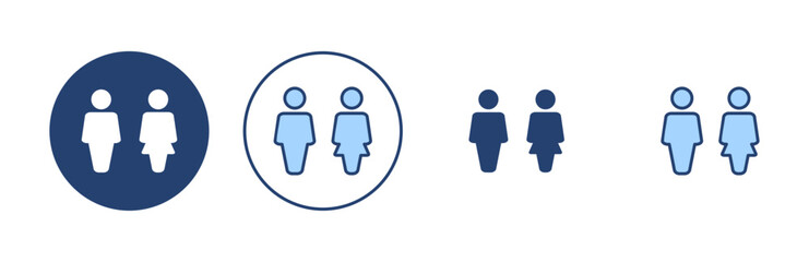 Man and woman icon vector. male and female sign and symbol. Girls and boys