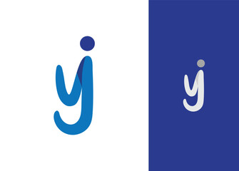 hand drawn letter y logo set