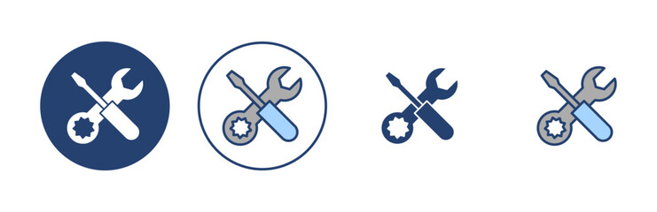 Repair tools icon vector. tool sign and symbol. setting icon. Wrench and screwdriver. Service