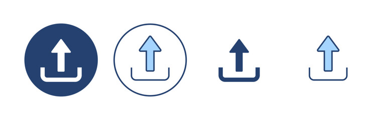 Upload icon vector. load data sign and symbol