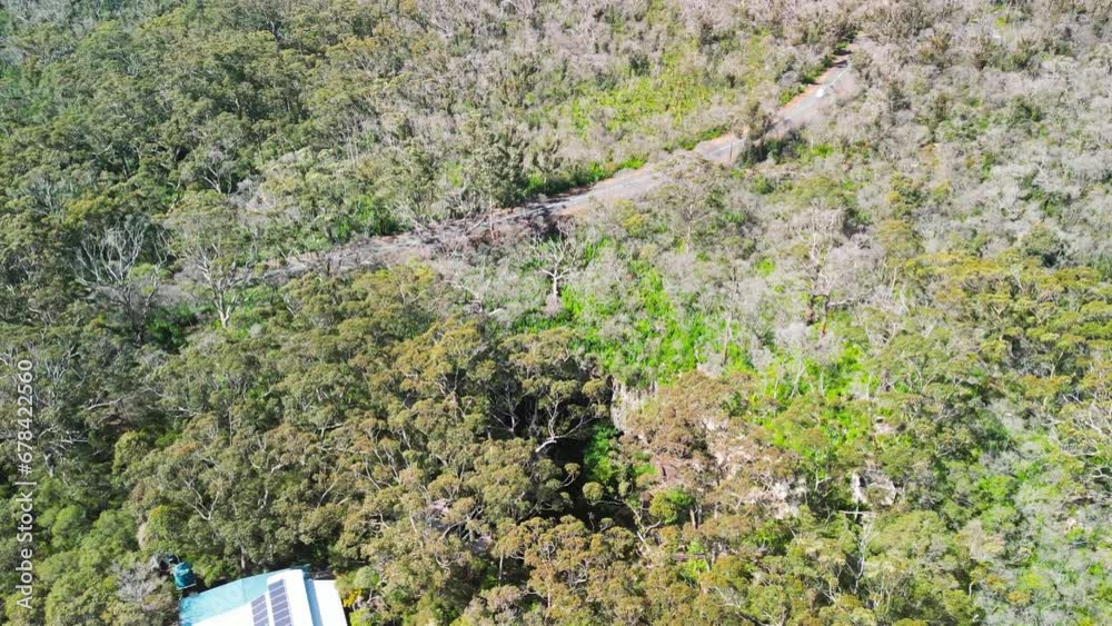 Sticker aerial view of lake cave, western australia