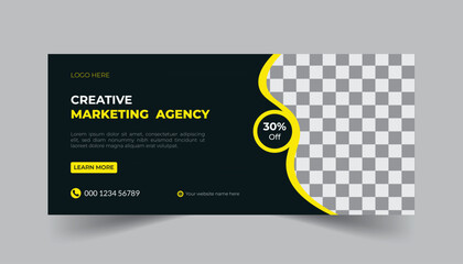 digital marketing agency and corporate Facebook cover template