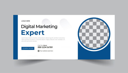 digital marketing agency and corporate Facebook cover template