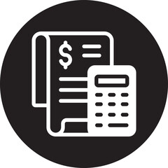 Fototapeta premium accounting glyph icon