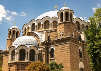 Beautiful closeup view of the church of Sveti Sedmochislenitsi