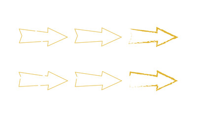 set of arrows, arrow yellow, images, template, simple, concept, sozial media icons