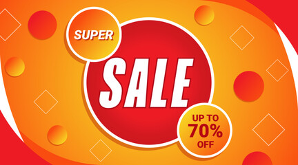 Super Sale Discount Template Banner Background Promotion