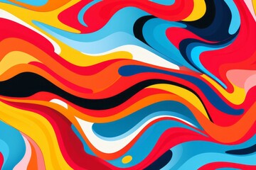 abstract colorful background with waves - 678424331