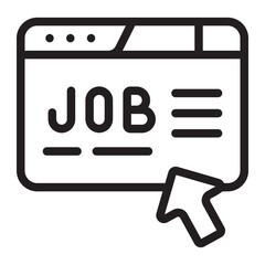 job offer line icon