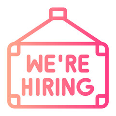 we are hiring gradient icon