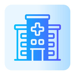 hospital gradient icon