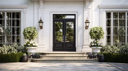 Cercles muraux Vielles portes A high-definition photograph capturing the elegance of a designer entrance door