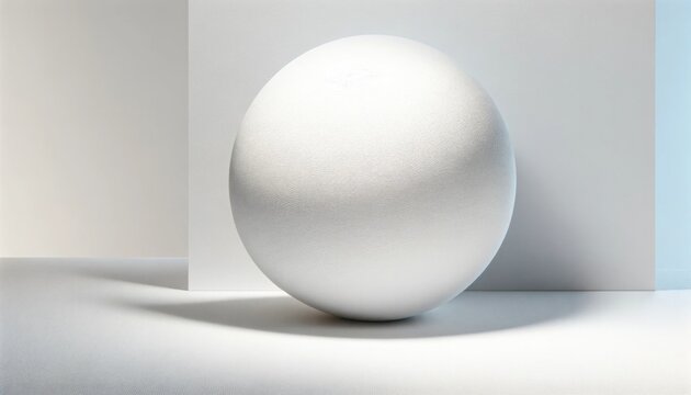 Minimalist White Egg on a Neutral Background © Skyfe