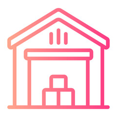 warehouse gradient icon