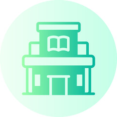 library gradient icon